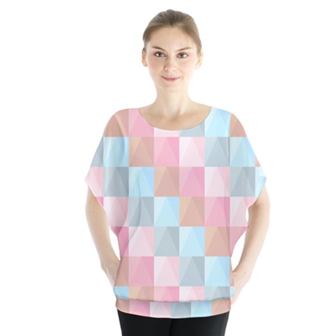 Abstract Pattern Background Pastel Blouse by Nexatart