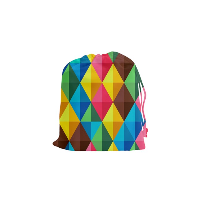 Background Colorful Abstract Drawstring Pouches (Small) 