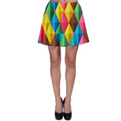 Background Colorful Abstract Skater Skirt by Nexatart