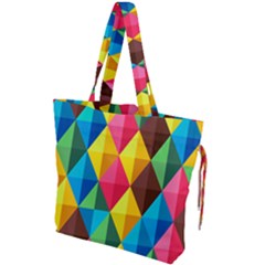 Background Colorful Abstract Drawstring Tote Bag