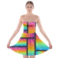 Background Colorful Abstract Strapless Bra Top Dress