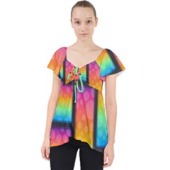 Background Colorful Abstract Lace Front Dolly Top by Nexatart