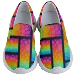 Background Colorful Abstract Kid s Lightweight Slip Ons