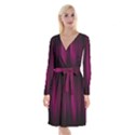 Theater Cinema Curtain Stripes Long Sleeve Velvet Front Wrap Dress View1