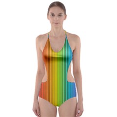 Background Colorful Abstract Cut-out One Piece Swimsuit by Nexatart