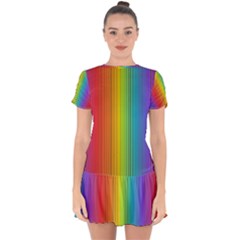 Background Colorful Abstract Drop Hem Mini Chiffon Dress by Nexatart