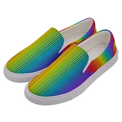 Background Colorful Abstract Men s Canvas Slip Ons