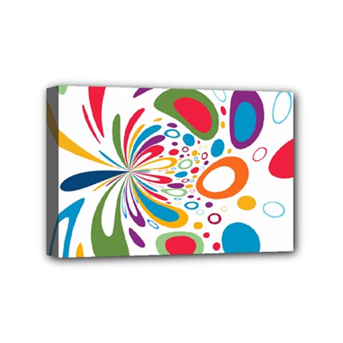 Light Circle Background Points Mini Canvas 6  X 4  by Nexatart