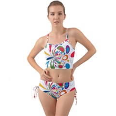 Light Circle Background Points Mini Tank Bikini Set