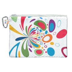 Light Circle Background Points Canvas Cosmetic Bag (xl)