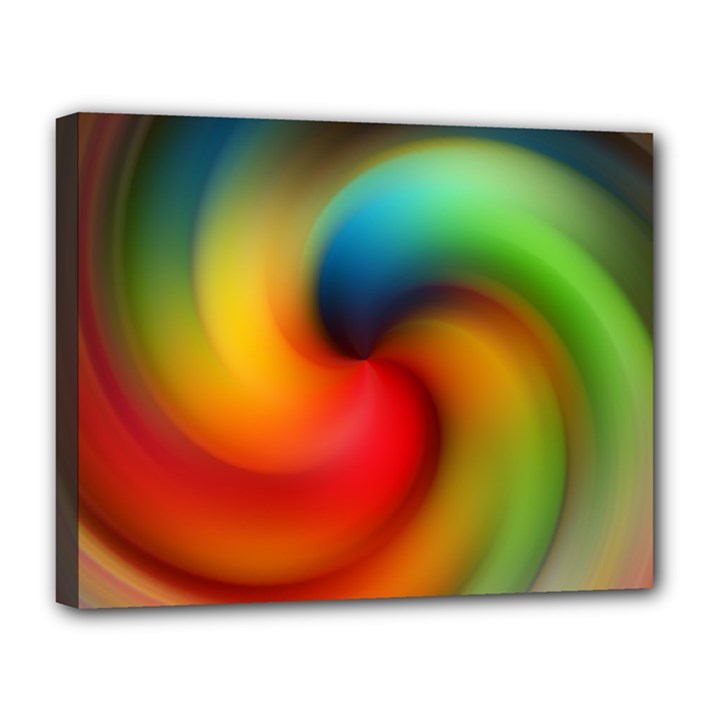 Abstract Spiral Art Creativity Canvas 14  x 11 