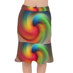 Abstract Spiral Art Creativity Mermaid Skirt by Nexatart