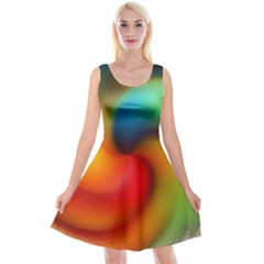 Abstract Spiral Art Creativity Reversible Velvet Sleeveless Dress