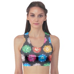 Background Colorful Abstract Sports Bra