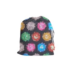 Background Colorful Abstract Drawstring Pouches (Medium) 