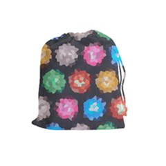 Background Colorful Abstract Drawstring Pouches (Large) 