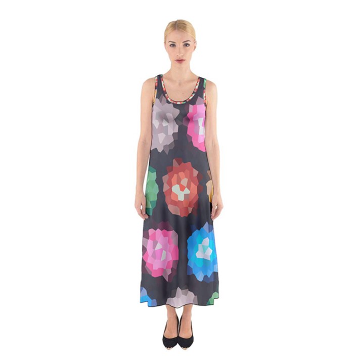 Background Colorful Abstract Sleeveless Maxi Dress
