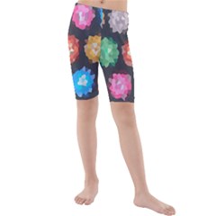 Background Colorful Abstract Kids  Mid Length Swim Shorts