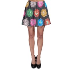Background Colorful Abstract Skater Skirt