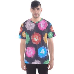 Background Colorful Abstract Men s Sports Mesh Tee