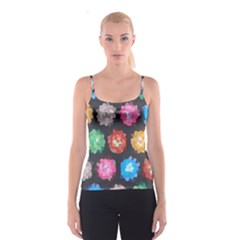 Background Colorful Abstract Spaghetti Strap Top