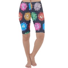 Background Colorful Abstract Cropped Leggings 