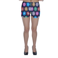 Background Colorful Abstract Skinny Shorts