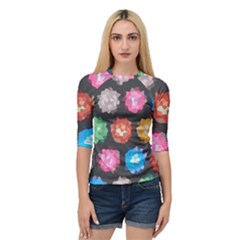 Background Colorful Abstract Quarter Sleeve Raglan Tee