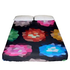Background Colorful Abstract Fitted Sheet (King Size)