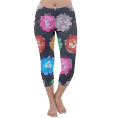 Background Colorful Abstract Capri Winter Leggings 