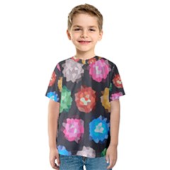 Background Colorful Abstract Kids  Sport Mesh Tee