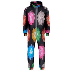 Background Colorful Abstract Hooded Jumpsuit (Men) 