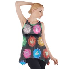 Background Colorful Abstract Side Drop Tank Tunic