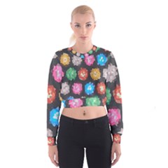 Background Colorful Abstract Cropped Sweatshirt