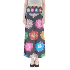 Background Colorful Abstract Full Length Maxi Skirt