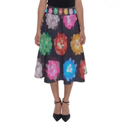 Background Colorful Abstract Perfect Length Midi Skirt