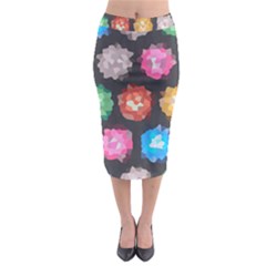 Background Colorful Abstract Midi Pencil Skirt