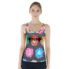 Background Colorful Abstract Racer Back Sports Top