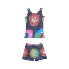 Background Colorful Abstract Kid s Boyleg Swimsuit