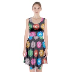 Background Colorful Abstract Racerback Midi Dress