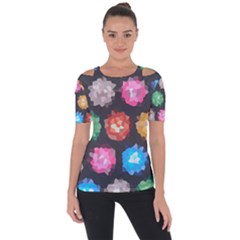 Background Colorful Abstract Short Sleeve Top