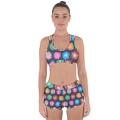 Background Colorful Abstract Racerback Boyleg Bikini Set
