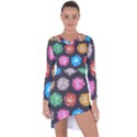 Background Colorful Abstract Asymmetric Cut-Out Shift Dress View1