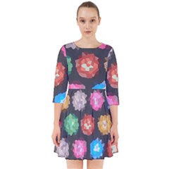 Background Colorful Abstract Smock Dress