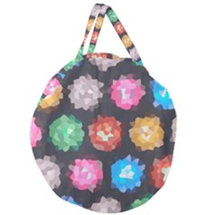 Background Colorful Abstract Giant Round Zipper Tote