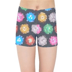 Background Colorful Abstract Kids Sports Shorts by Nexatart