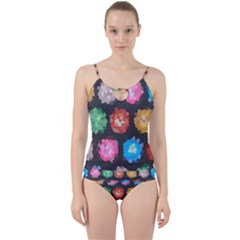 Background Colorful Abstract Cut Out Top Tankini Set