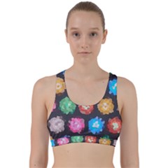 Background Colorful Abstract Back Weave Sports Bra