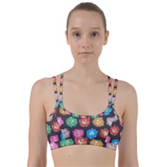 Background Colorful Abstract Line Them Up Sports Bra
