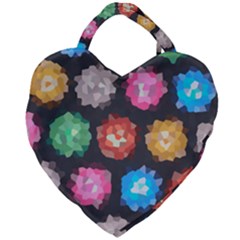 Background Colorful Abstract Giant Heart Shaped Tote